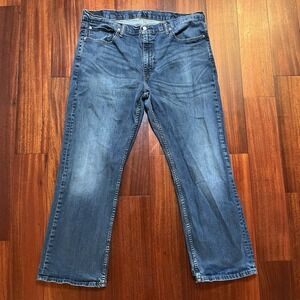 Levis Jeans Men 40x30 559 Blue Relaxed Straight Stretch Whiskering Wash Workwear